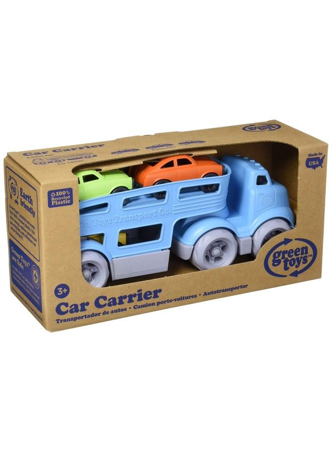 Car Carrier, Blue Cb Pretend Play, Motor Skills, Kids Toy Vehicles. No Bpa, Phthalates, Pvc. Dishwasher Safe, Recycled Plastic, Made In Usa.