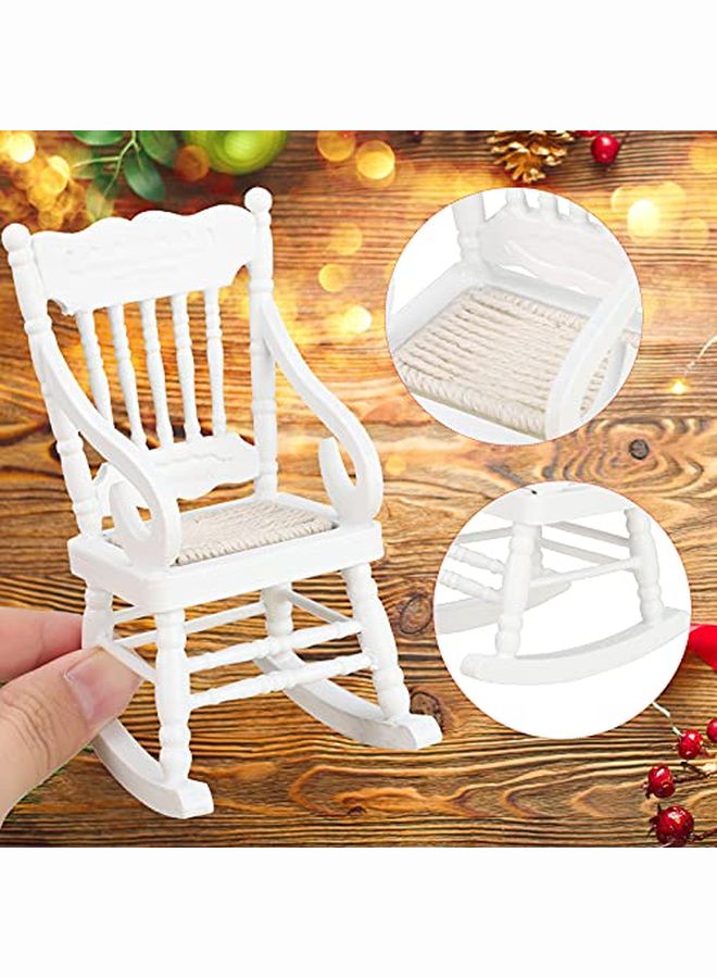 9 Pieces Christmas Memory Lanterns Sets Include 1:12 Scale Christmas Model Chairs Mini Christmas Tree Gift Boxes Multicolor Mini Wreath Christmas Hanging Decoration And Mini Light(No Lanterns )