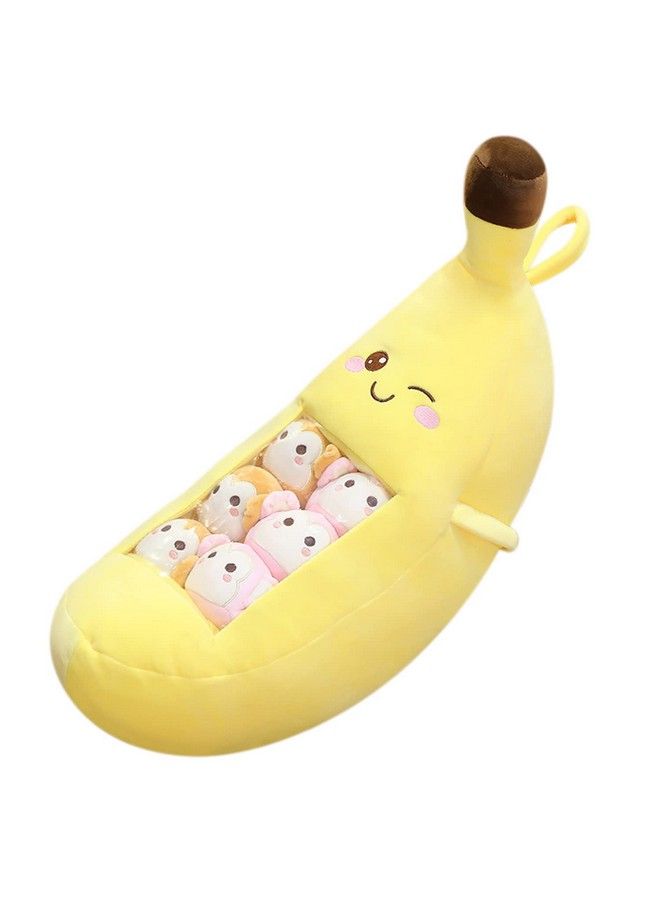 Cute Throw Pillow Stuffed Banana Toys Removable Fluffy Creative Gifts For Teens Girls Kids