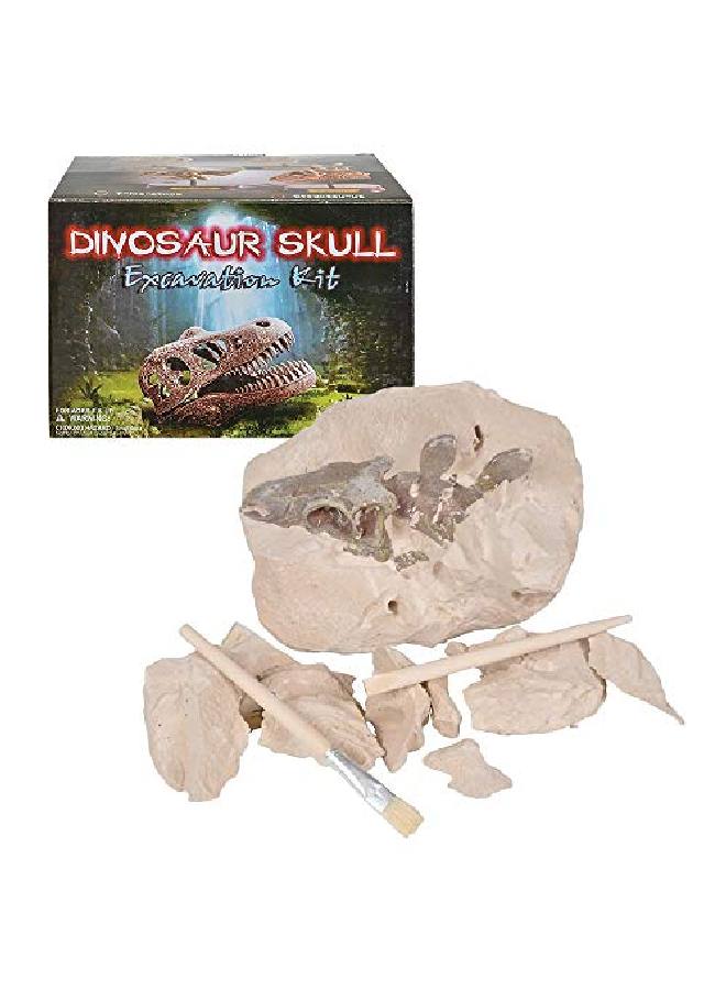 Dinosaur Excavation Kit For Kids 5.5? Stegosaurus Skull Excavating Set With Fossil Digging Tools And Stand Fun Science Activity Toy Educational Dinosaur Gift For Boys And Girls