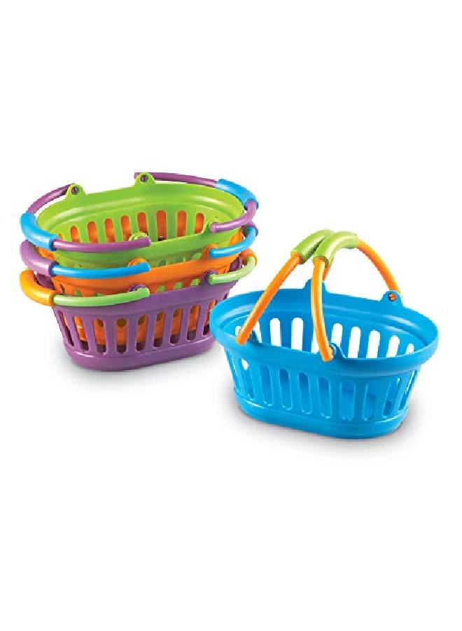 New Sprouts Stack Of Baskets 4 Pieces Ages 18 Mos+ Toddler Pretend Play Toys Play Grocery Basket Perfect For Easter Baskets