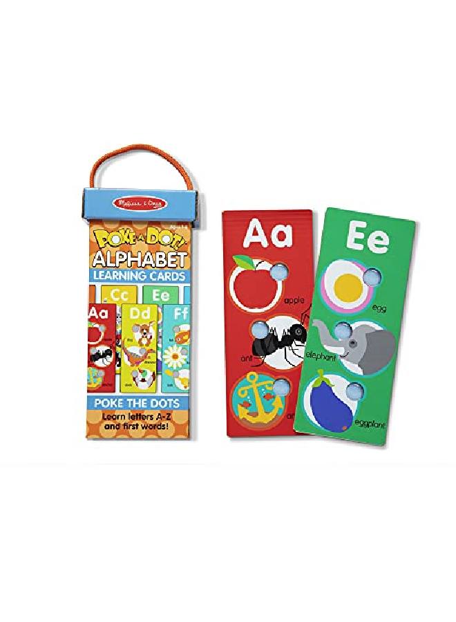 Pokeadot Jumbo Alphabet Learning Cards 13 Doublesided Letter And First Words Cards With Buttons To