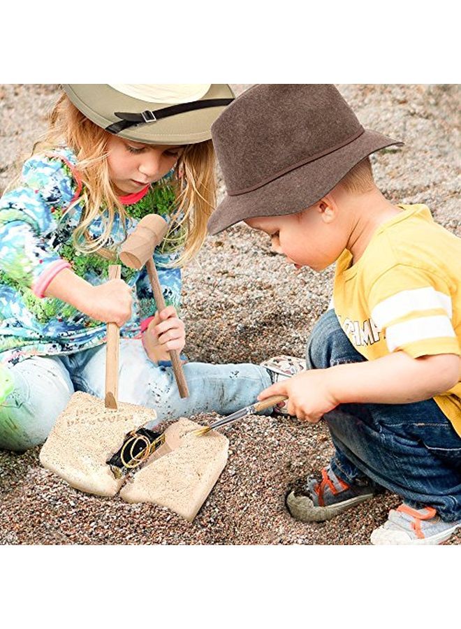 Pirate Treasure Dig Kit For Kids Gem Excavation Set With Digging Tools Interactive Excavating Toys Great Birthday Gift Idea Contest Prize For Boys And Girls