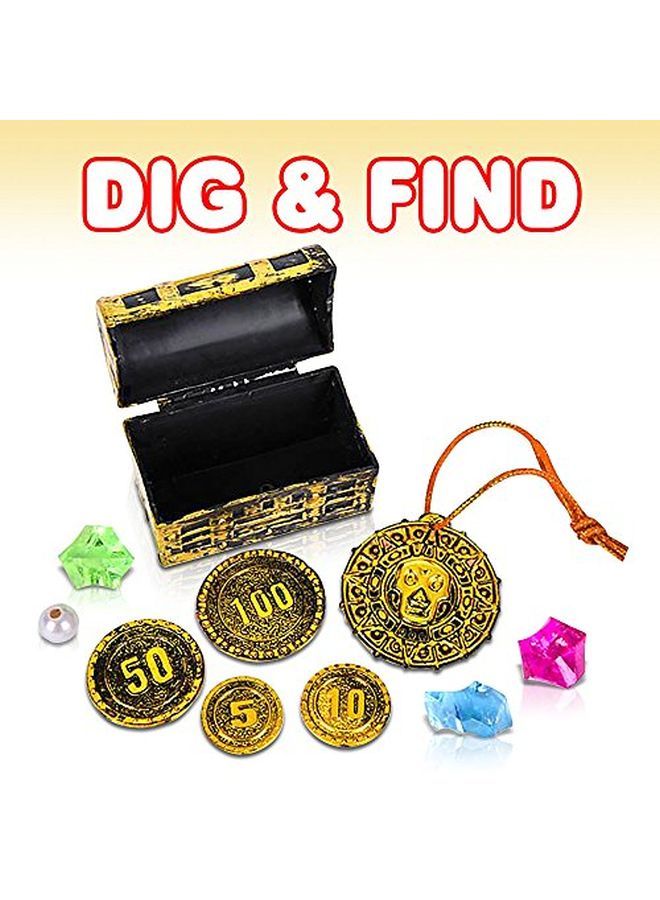 Pirate Treasure Dig Kit For Kids Gem Excavation Set With Digging Tools Interactive Excavating Toys Great Birthday Gift Idea Contest Prize For Boys And Girls