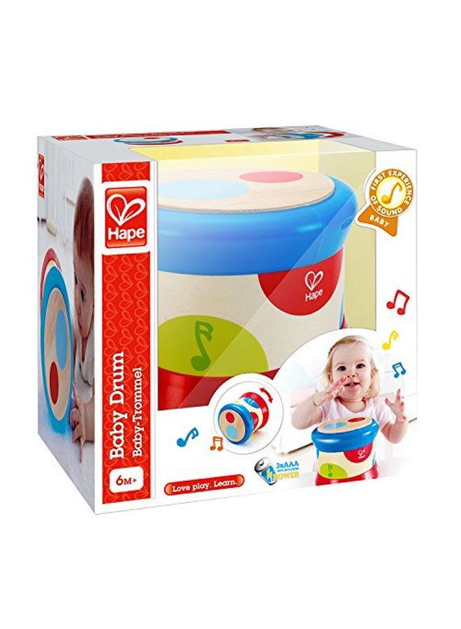 Baby Drum ; Colorful Rolling Drum Musical Instrument Toy For Toddlers Rhythm & Sound Learning Battery Powered (E0333) L 5.9 W 5.9 H 5 Inch