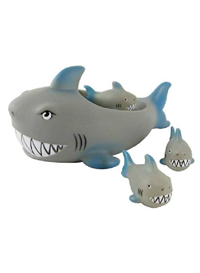 Rubber Shark Family Bathtub Pals Floating Bath Tub Toy