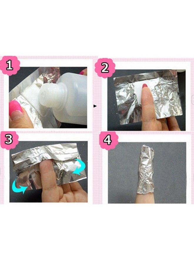 120Pcs Nail Art Gel Polish Remover Soak Off Removal Foil Wraps With Cotton Pad Nail Wipe