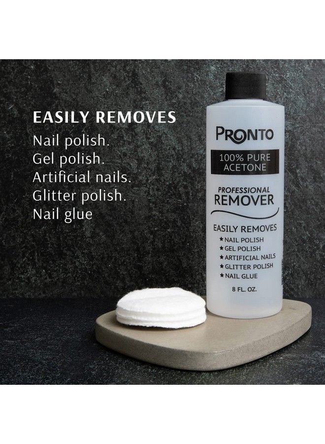 100% Acetone Gel Nail Polish Remover Gel Polish Remover For Nails | Acetone Nail Polish Remover & Gel Remover For Nails For Removal Of Glue Gel Acrylic & Dip | Gel Nail Remover 8 Fl Oz