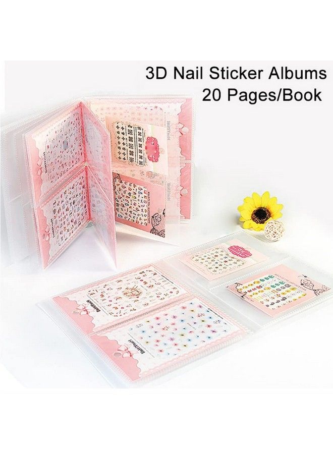 Nail Art Sticker Decals Holder Storage Organizer Display Book Collecting Album 80 Slots Empty Storage Holder Easy Photo Album Manicure Nail Art Tools
