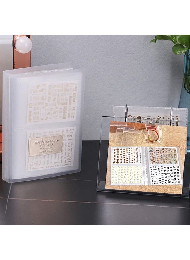 Nail Art Sticker Decals Holder Storage Organizer Display Book Collecting Album 80 Slots Empty Storage Holder Easy Photo Album Manicure Nail Art Tools