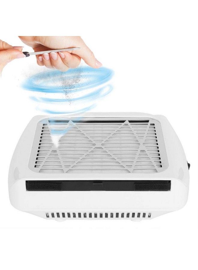 80W Nail Dust Collector Nail Dust Suction Fan Nail Vacuum Cleaner With Filter For Nails Fan Professional Manicure Pedicure Art(Us)
