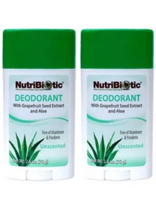 Unscented Deodorant (Pack Of 2) With Witch Hazel Extract Grapefruit Seed Extract And Aloe Vera Gel Vegan Aluminum And Paraben Free 26 Oz