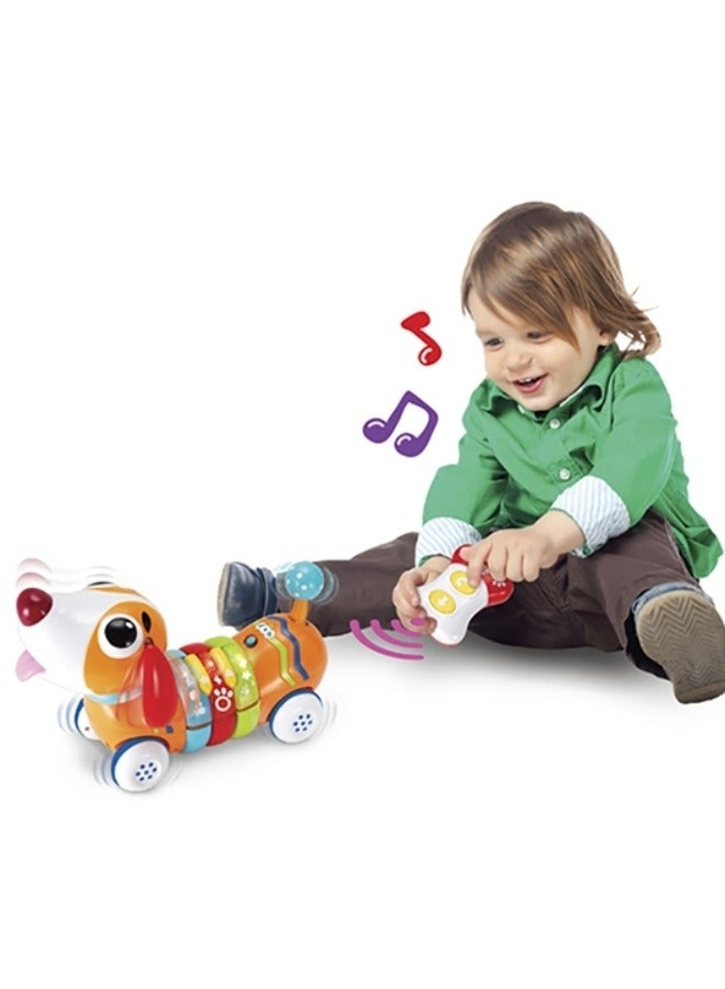 Winfun R/C Rainbow Pup – Remote Control Light-Up Puppy Toy with Music, Movement & Fun Sounds for Toddlers | Fun & Educational Remote-Control Puppy for Kids | For Toddler 18 Months+