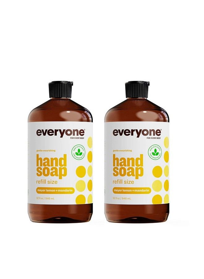 Liquid Hand Soap Refill 32 Ounce (Pack Of 2) Meyer Lemon And Mandarin Plantbased Cleanser With Pure Essential Oils