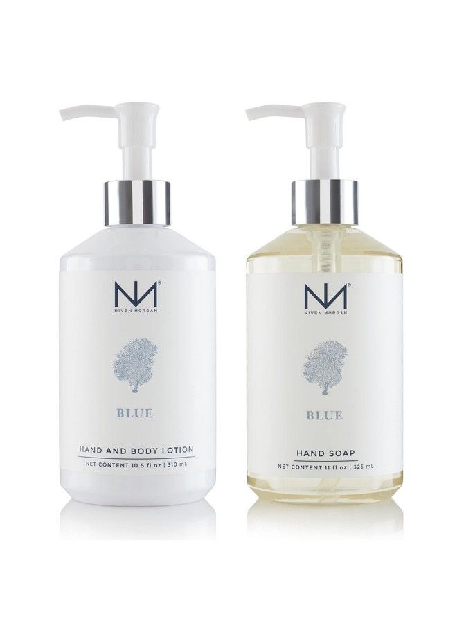 Blue Hand Soap And Lotion Set