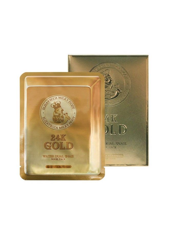 Milky Piggy 24K Gold Water Dual Snail Mask 10 Sheets Gold Face Mask