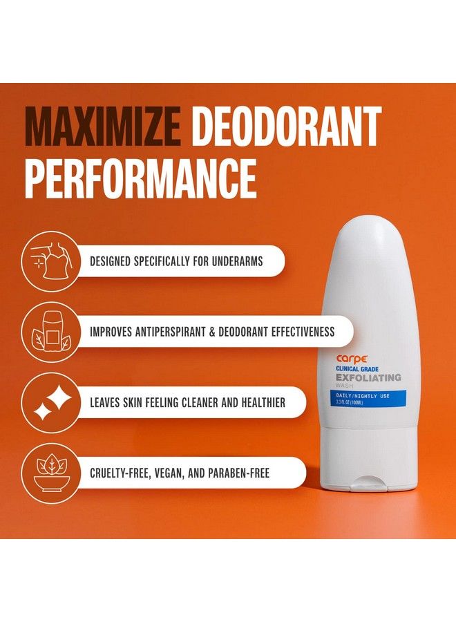 Exfoliating Underarm Scrub 24 Hour Odor Protection Underarm Exfoliator To Improve Deodorant Performance Energizing Minty Fresh Smell Armpit Scrub For Women And Men