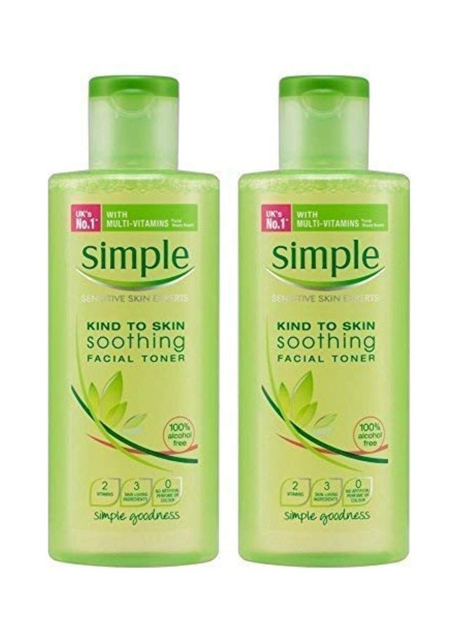 Pack Of 2 Kind To Skin Soothing Facial Toner 200ml