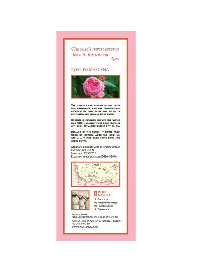 Glass Bottle Rosewater Hydrating Facial Toner/Rose Water Face Mist 6.8 Oz