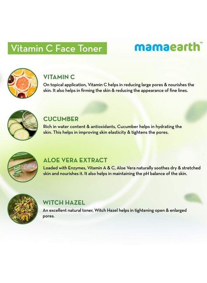 Vitamin C Face Toner/Vitamin C & Cucumber 200 Ml