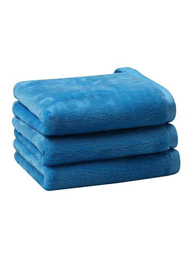 Pack Of 3 Microfiber Makeup Removal Cloths Blue