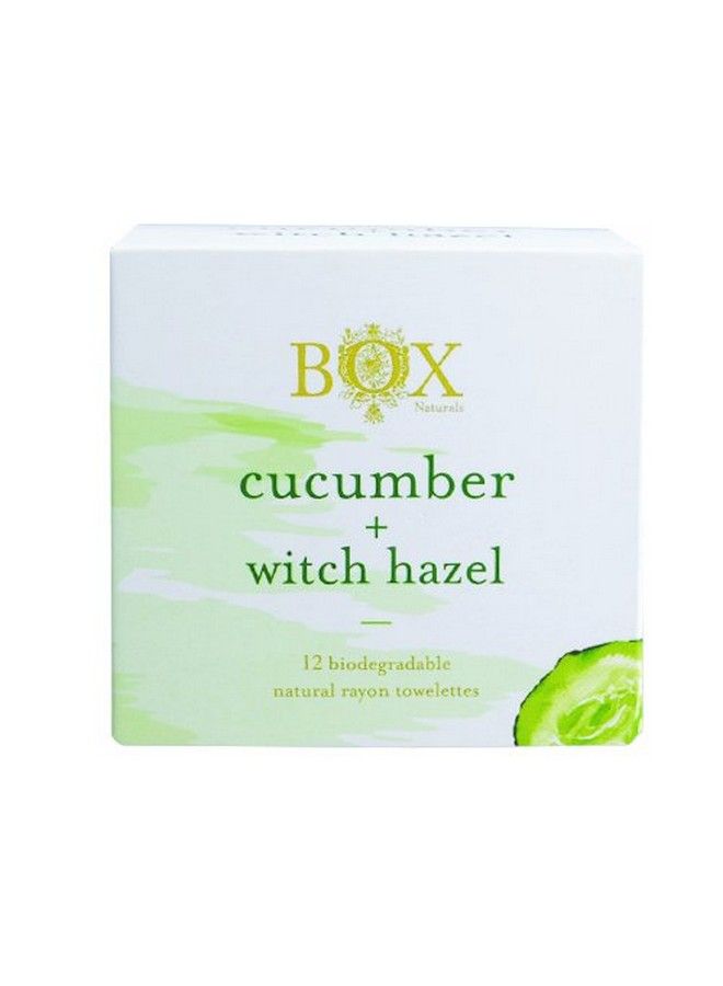 Cleansing Towelettes 12 Pack (Cucumber + Witch Hazel) For Face And Body Wet Wipes