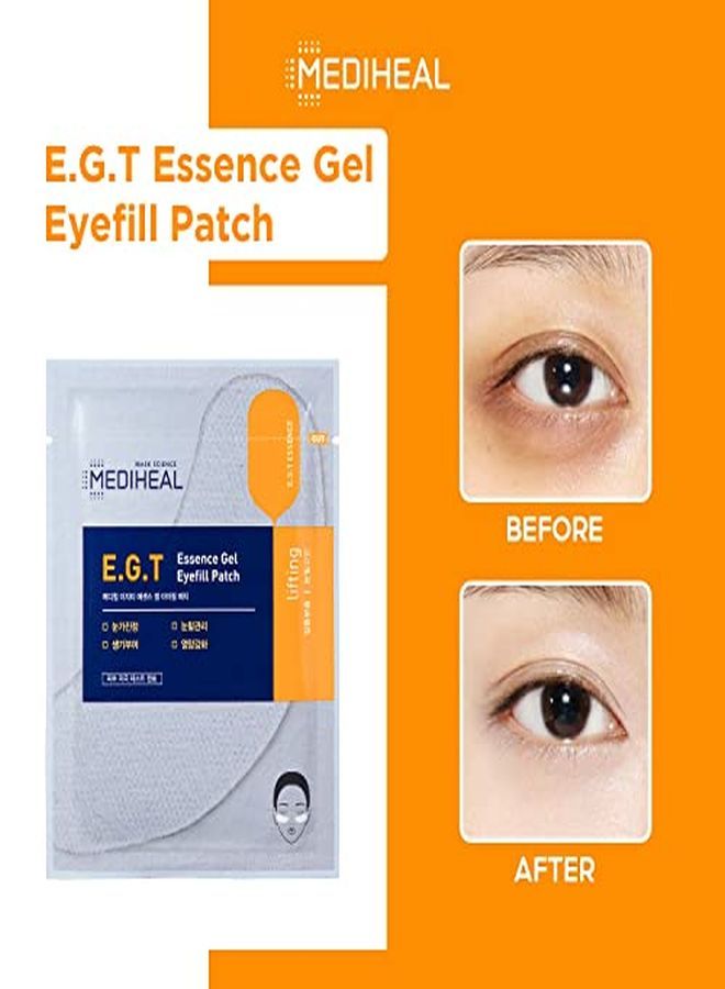 E.G.T Essence Gel Eye Fill Patch 5 Pouch - For Dark Circle, Aging Skin, Puffy Eyes, Contains Egf & Marine Collagen, Highly Concentrated Essence Gel