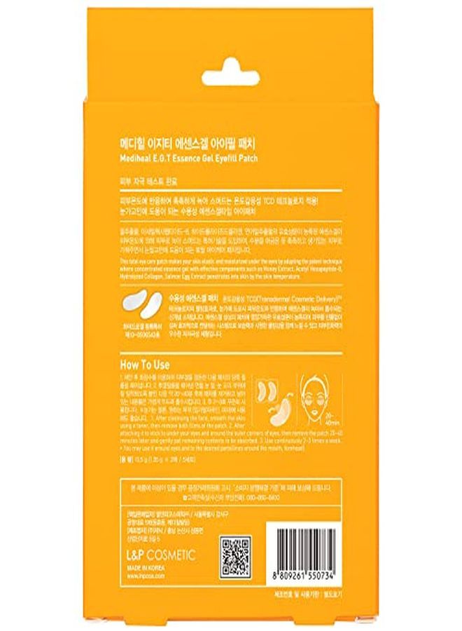 E.G.T Essence Gel Eye Fill Patch 5 Pouch - For Dark Circle, Aging Skin, Puffy Eyes, Contains Egf & Marine Collagen, Highly Concentrated Essence Gel