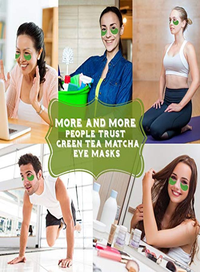 A Matcha Eye Mask By Suprance - Under Eye Patches Treatment For Dark Circles, Eye Bags, Puffiness - Anti-Wrinkle With Hyaluronic Acid And Collagen - 30 Pairs/60 Pcs.