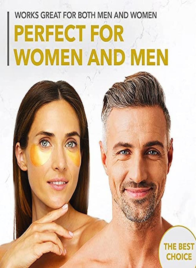 Eye Patches - 24K Gold Under Eye Mask For Puffy Eyes, Dark Circles, Eye Bags, Wrinkles, Puffiness With Collagen - Anti Aging Skincare Eye Patch Treatment Masks - Hydrating Under Eye Gel Pads