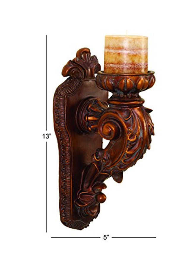 Candle Sconce Brown 13x5x6.5inch