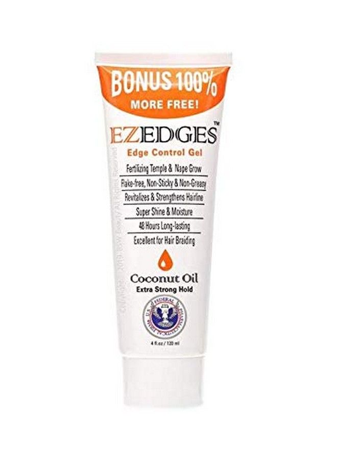 Ezedges Edge Control Gel Extra Strong Hold (Coconut Oil) 4 Oz