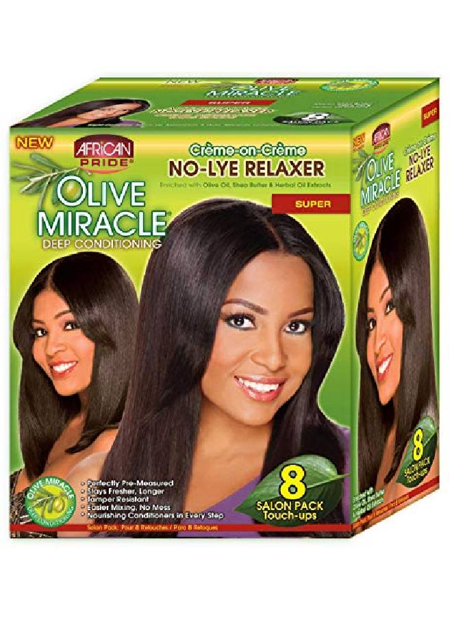 Olive Miracle Deep Conditioning Nolye Relaxer Super Kit 8Count