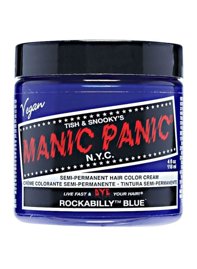 Classic High Voltage Tish And Snooky's Semi-Permanent Hair Colour Cream Rockabilly Blue 118ml