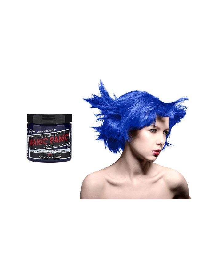 Classic High Voltage Tish And Snooky's Semi-Permanent Hair Colour Cream Rockabilly Blue 118ml