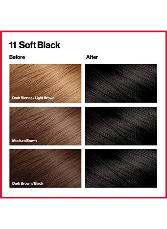 Permanent Hair Color by Permanent Hair Dye Colorsilk with 100% Gray Coverage AmmoniaFree Keratin and Amino Acids 11 Soft Black 4.4 Oz (Pack of 1)