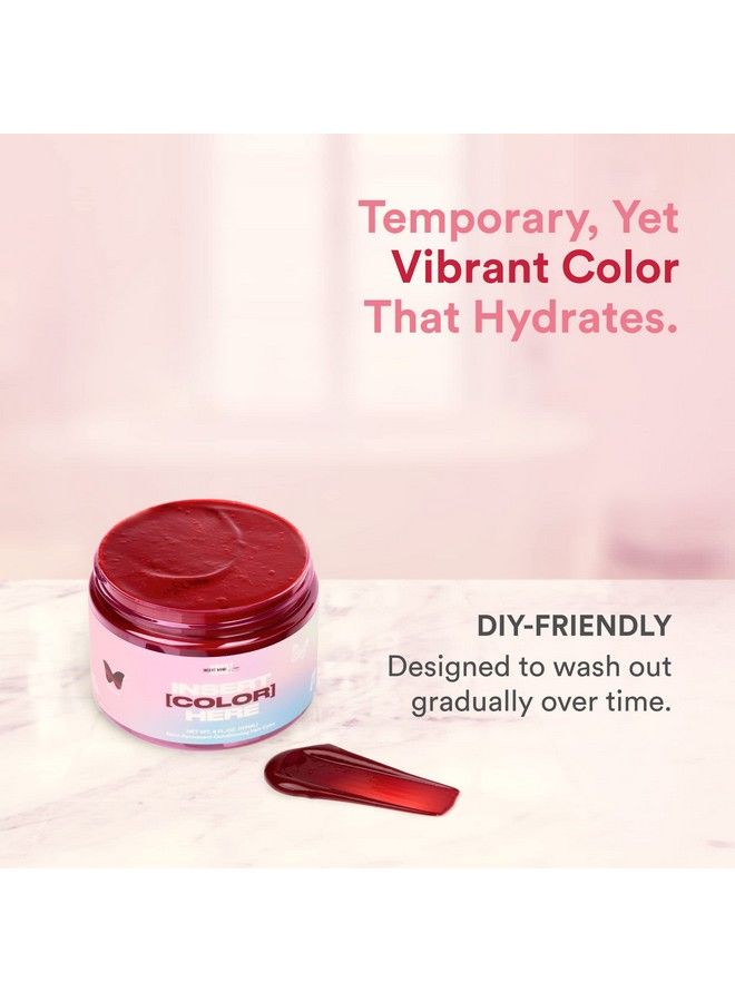 Semi Permanent Hair Color Ruby Red Color Depositing Conditioner Temporary Hair Dye Tint Conditioning Hair Mask Safe Red Hair Dye 6Oz