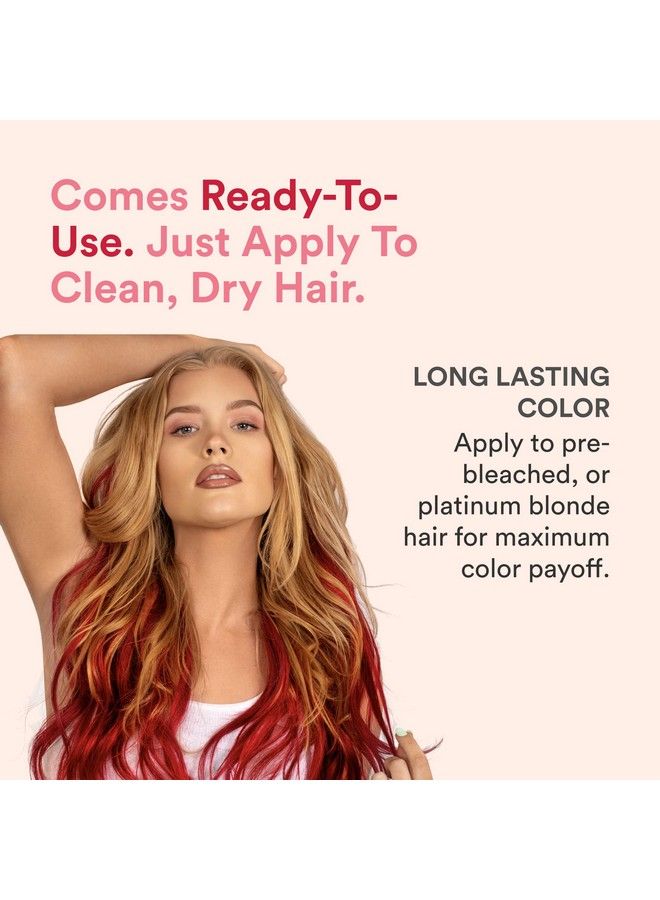 Semi Permanent Hair Color Ruby Red Color Depositing Conditioner Temporary Hair Dye Tint Conditioning Hair Mask Safe Red Hair Dye 6Oz