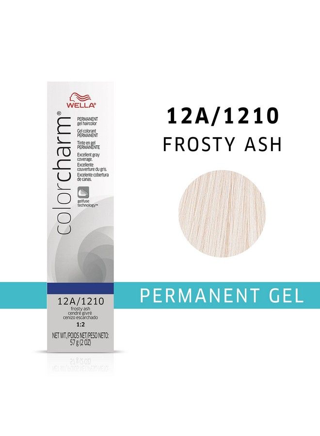 Wella Colorcharm Permanent Gel Hair Color For Gray Coverage 12A Frosty Ash 2 Oz