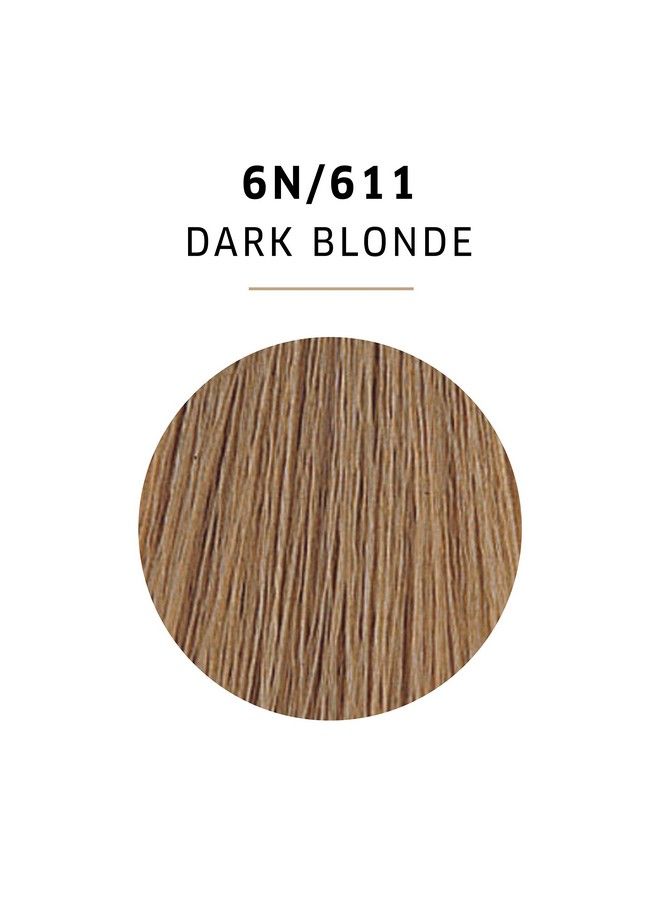 Wella Colorcharm Permanent Gel Hair Color For Gray Coverage 6N/611 Dark Blonde