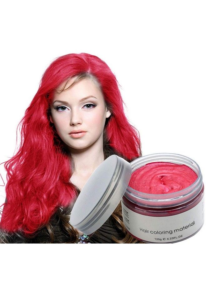 Hair Wax Color Styling Cream Mud Natural Hairstyle Color Pomade Washable Temporary Red