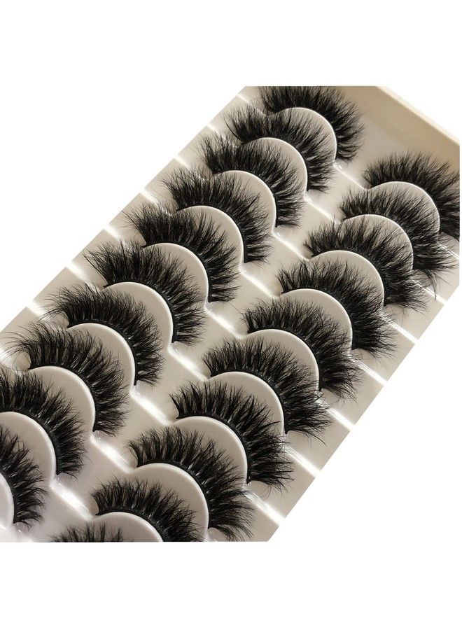 Fake Eyelashes Natural 15Mm Cat Eye Lashes Pack Short Fluffy Faux Mink Thick Curly 3D Dramatic Soft Strip False Eye Lashes Multipack