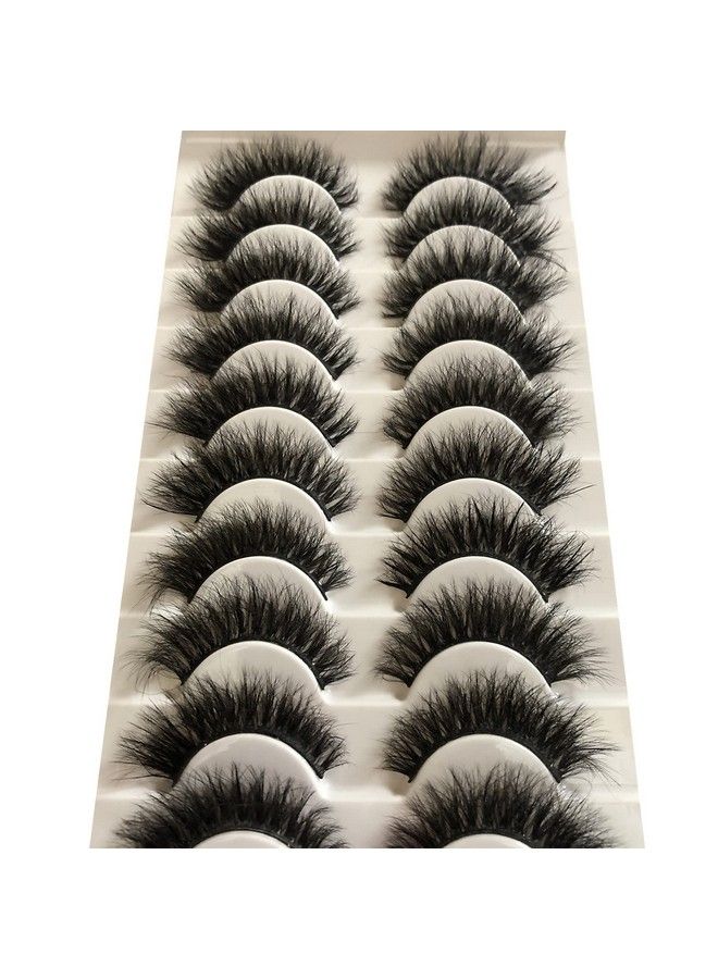 Fake Eyelashes Natural 15Mm Cat Eye Lashes Pack Short Fluffy Faux Mink Thick Curly 3D Dramatic Soft Strip False Eye Lashes Multipack