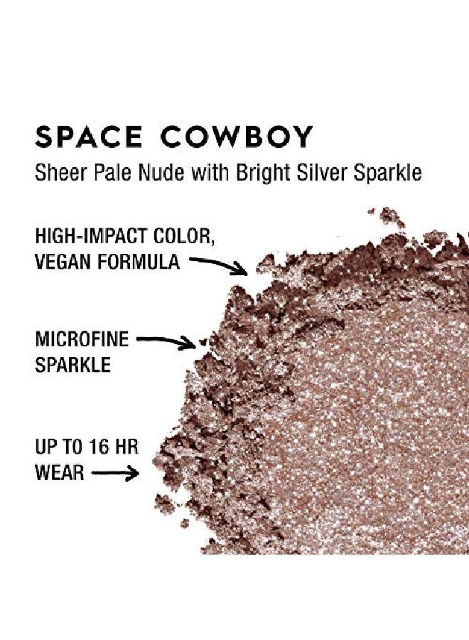 24/7 Moondust Eyeshadow Compact Space Cowboy - Light Champagne Gold With Silver Sparkle - Maximum Glitter & Velvety Shimmer