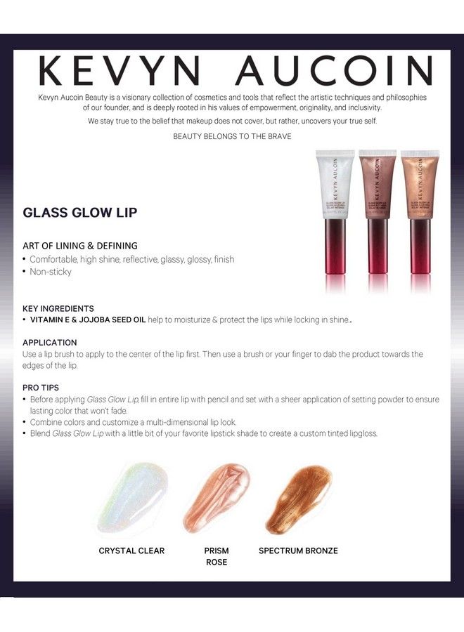 Glass Glow Lip Gloss Crystal Clear For Women 027 Oz Lip Gloss