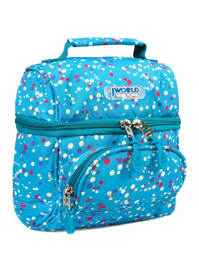 J World Corey Kids Lunch Bag. Insulated Lunchbox For Boys Girls Color Dots