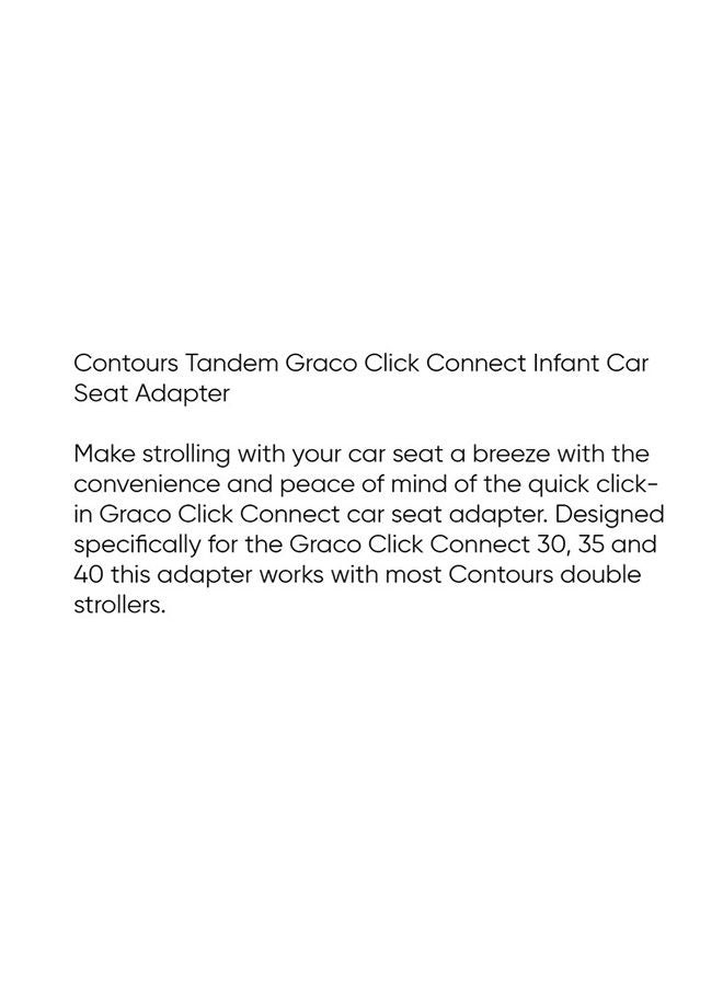 Tandem Infant Car Seat Adapter - Black