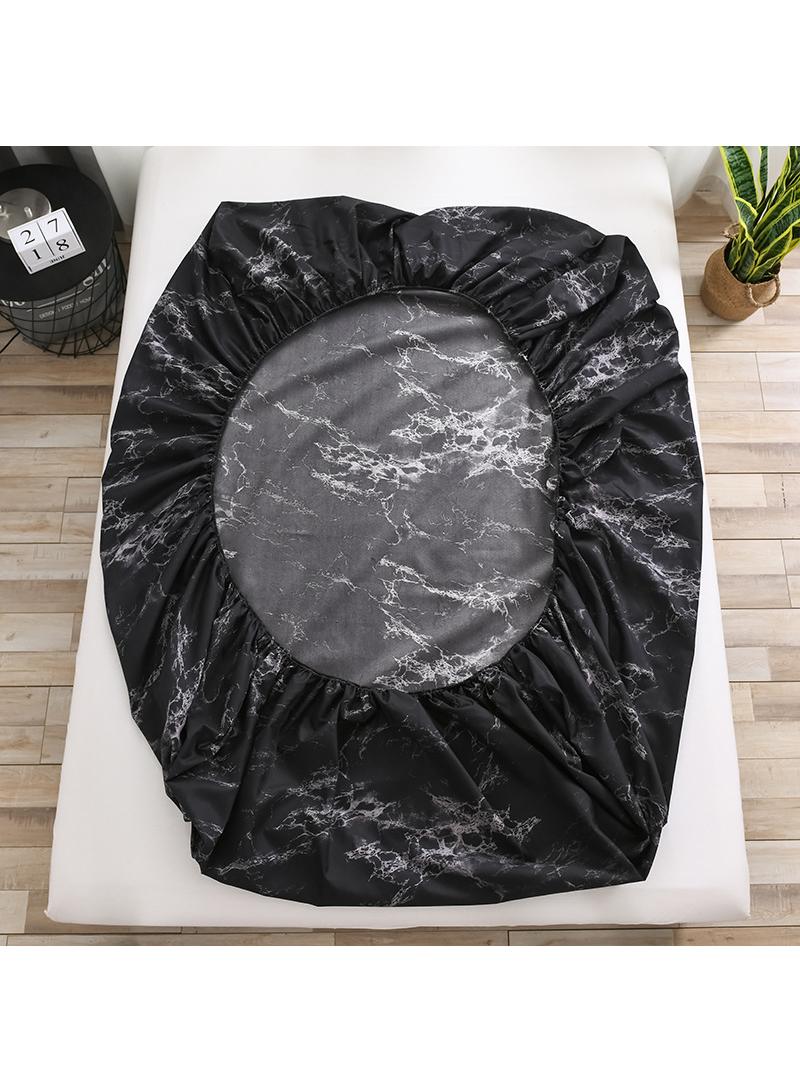 3-Piece Marble Patterned Bed Sheets Mattresses Breathable Mattress Cover