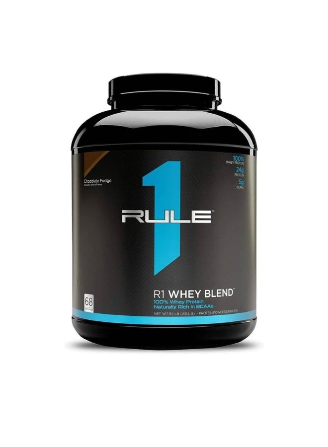 Whey Blend, 100% Whey Protein, Chocolate Fudge Flavor, 5.1 lb