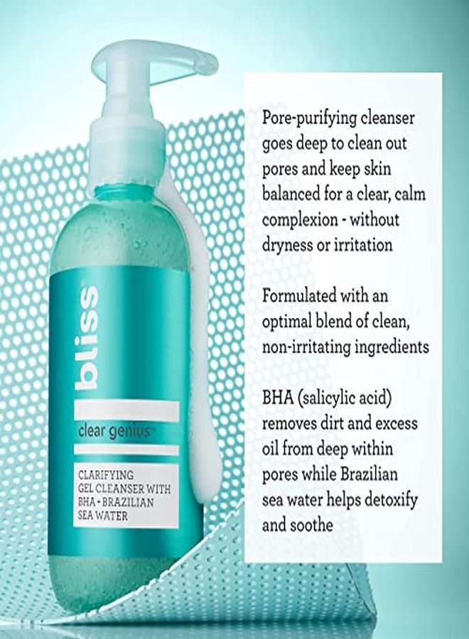Clear Genius Clarifying Gel Cleanser | Non-Irritating | Clean | Cruelty-Free | Paraben Free | Vegan | 6.4 Oz